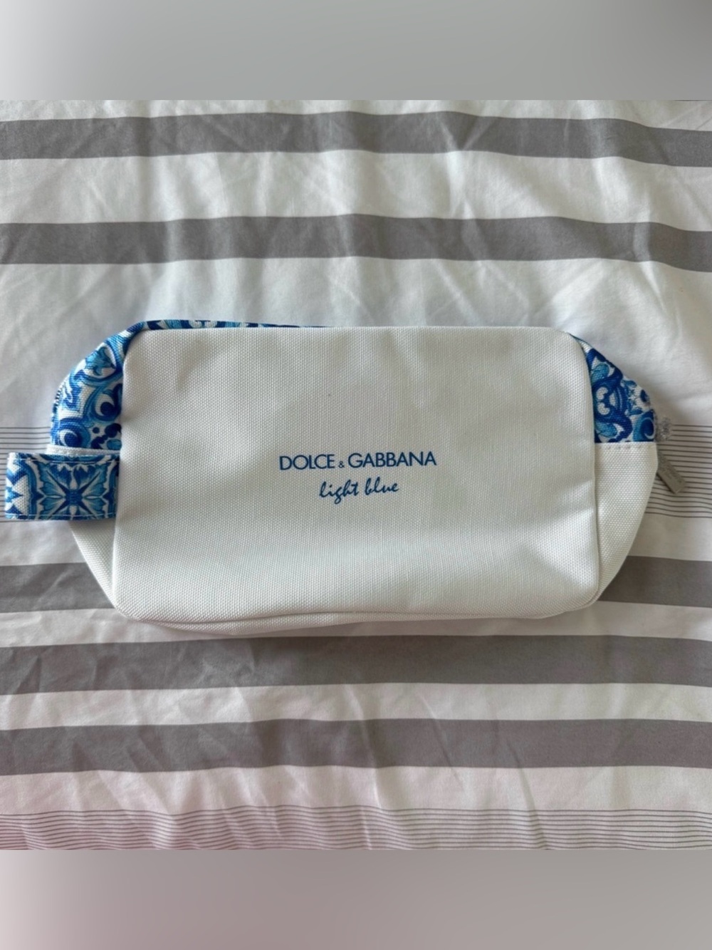White & Blue Pouch